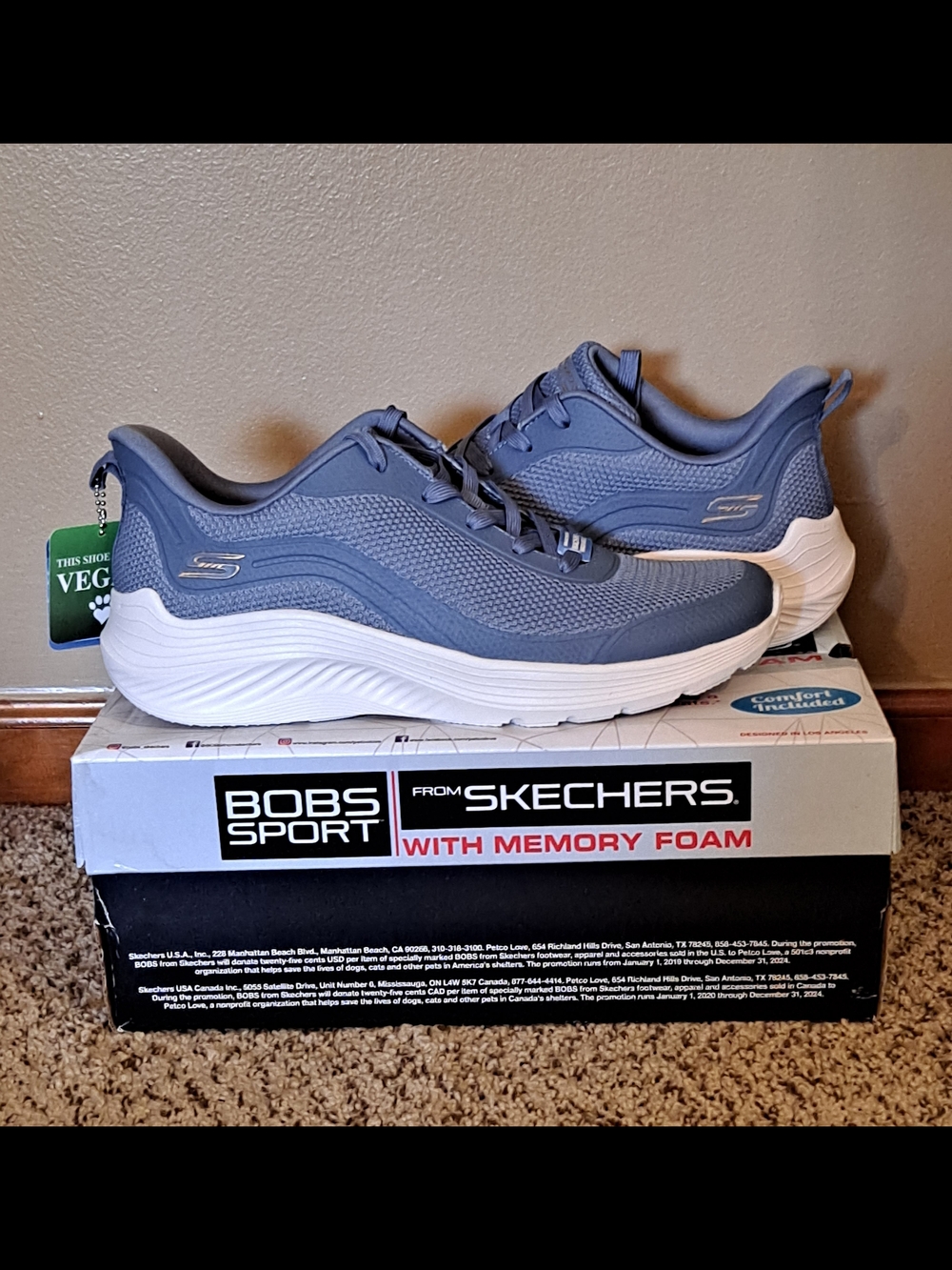 Skechers Women’s Slate Blue Athletic Memory Foam Sneakers Size 10